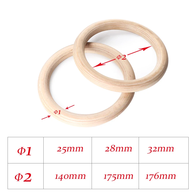25mm/32mm Wooden Gymnastic Rin - đánh giá và giá Gymnastic Ring Wood