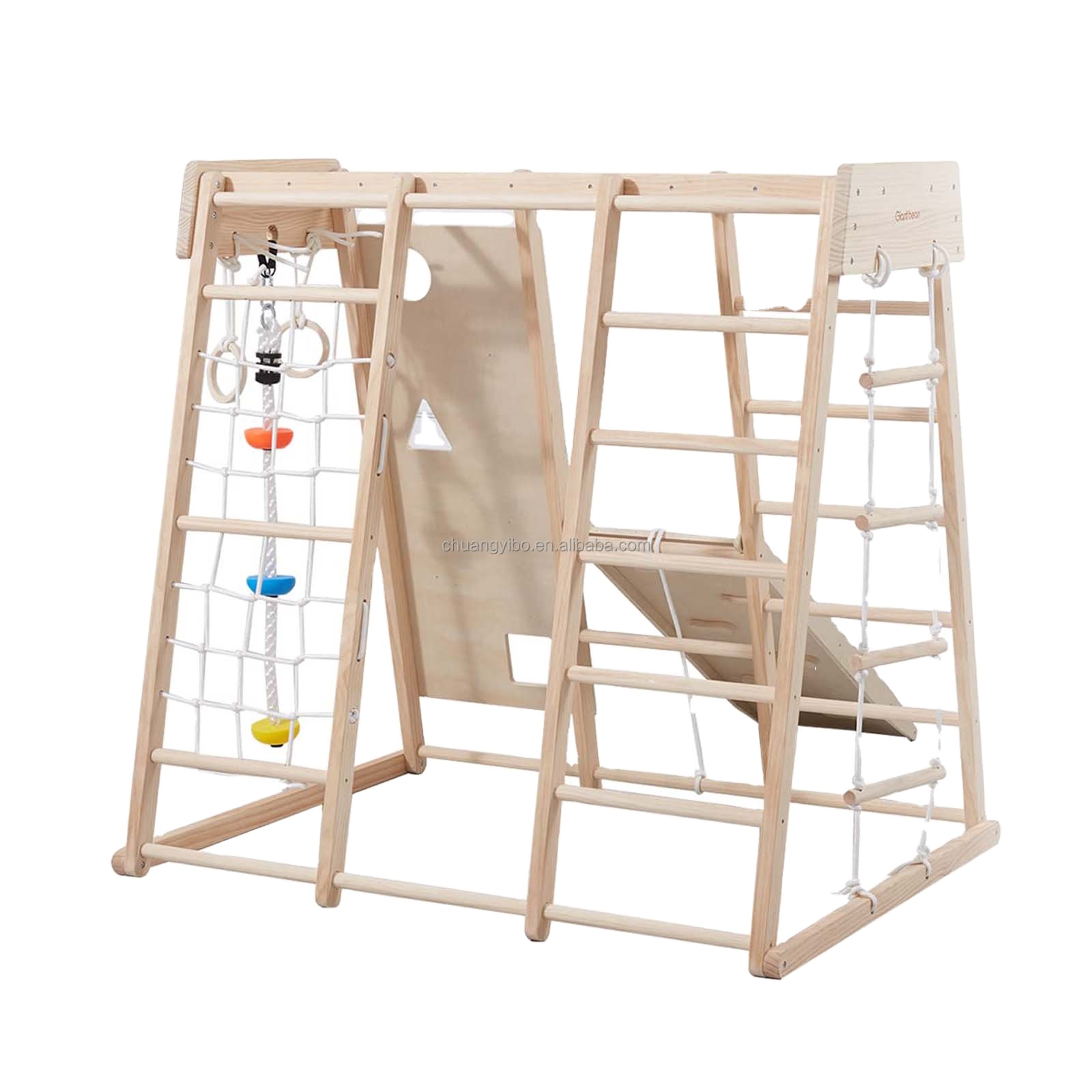Indoor Playground Jungle Gym T - đánh giá và giá Gymnastic Ring Wood