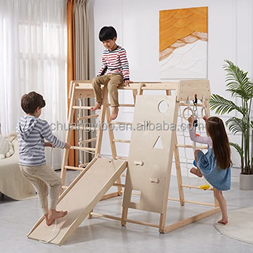 Indoor Playground Jungle Gym T - đánh giá và giá Gymnastic Ring Wood